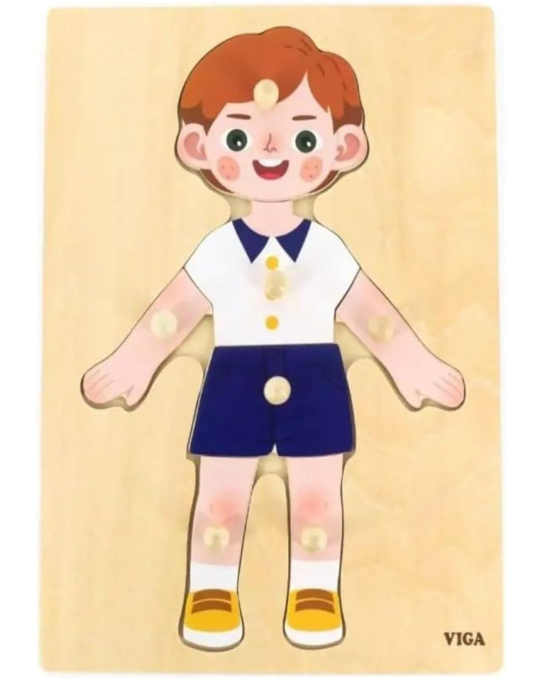 Viga Boy Body Parts Puzzle Toy 7-Pieces Viga Boy Body Parts Puzzle Toy 7-Pieces